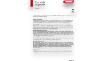 Checkliste – Haushalt © ABUS