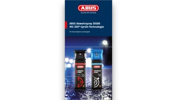 Brochure for the SDS80 defense spray © ABUS