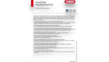 Checkliste – Mechanischer Grundschutz © ABUS