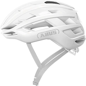 Product image of the AirBreaker 2.0 road helmet in Pure White, side view © ABUS