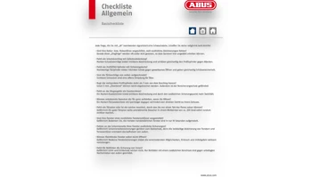 Checkliste – Basischeckliste © ABUS