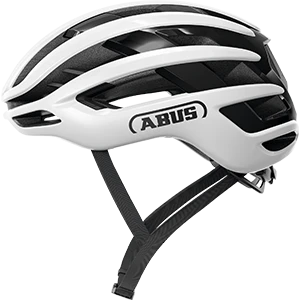 Produktabbildung Roadhelm AirBreaker 2.0 in shiny white von der Seite © ABUS