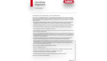 Checkliste – Versicherungen © ABUS
