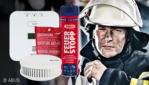 Prepared for emergencies - with our fire protection products and hazard alarms © ABUS