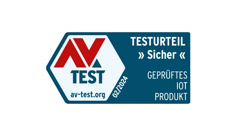 An independent test judgement by the AV-Test institute certifies that the Comfion wireless security system has a high level of security. © ABUS