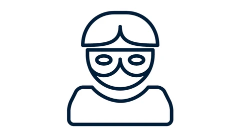 A stylised drawing of a burglar