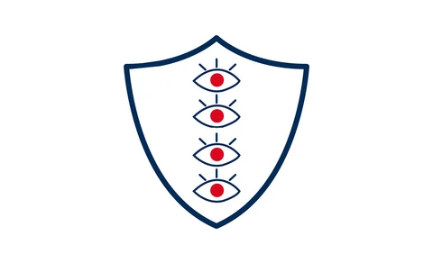 Icon vier Augen untereinander