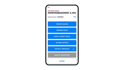 Konkrete Aufgaben ausführen: die Admin App zeigt, welche Optionen es gibt. © ABUS