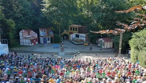 Blick auf eine Vorstellung auf die Freilichtbühne Billerbeck.