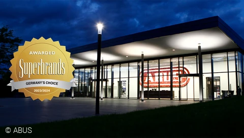 Auszeichnung als ,,Superbrands Germany 2023/2024'' © ABUS