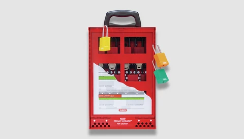 Mit der Permit Redbox ist Gruppen-Lockout klar definiert © ABUS