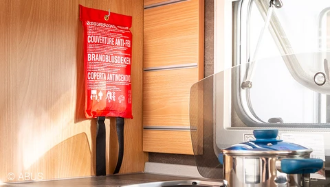 Prepared for an emergency - with our fire blanket © ABUS