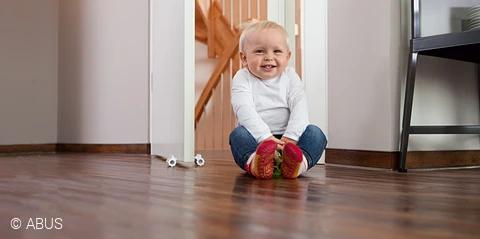 Our LEIF doorstop – so doors don't slam shut during your next video conference © ABUS