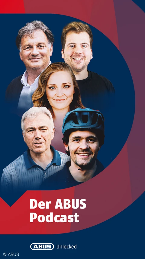 Anzeigebild mit verschiedenen Referenten aus dem Podcast ABUS Unlocked © ABUS