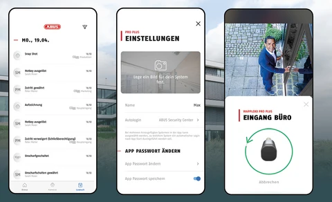 Ansichten in der App auf dem Smartphone
