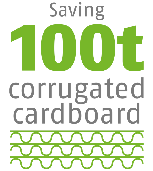 Conserving corrugated cardboard