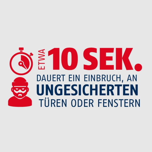 Einbruch dauert nur etwa 10 Sekunden an ungesicherten Türen oder Fenstern © Abus
