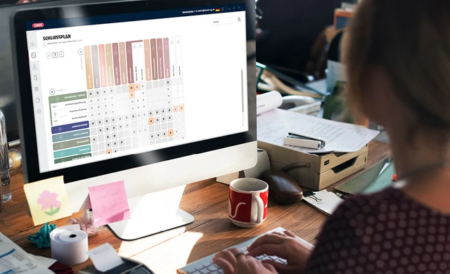 Monitor mit TECTIQ-Schließplan