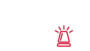 Icon Alarm: Illustration of an outdoor siren in red