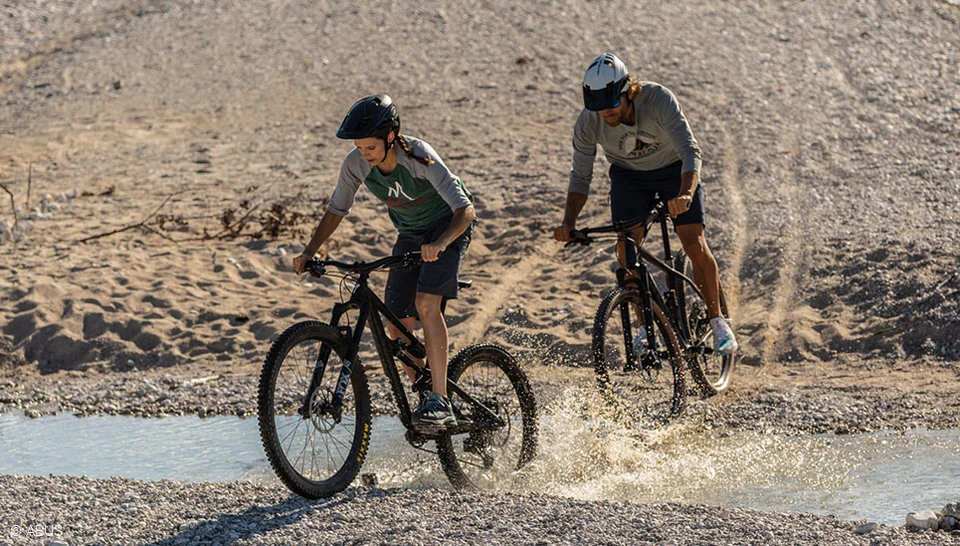 As the demand on the trail increases, so does the demand on the equipment and the corresponding need for protectionAs trails demand more skills, so does equipment and the corresponding need for protection. © ABUS