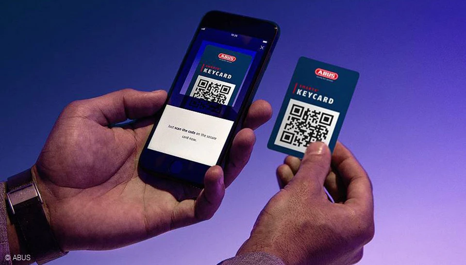 770A SmartX - La carte OR jointe permet d'accéder à la serrure. © ABUS