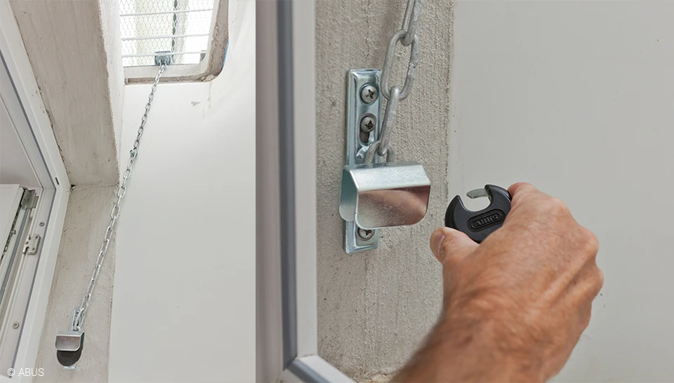 Effektiver Schutz für den Kellerschacht - mit der Gitterrostsicherung GS40 © ABUS