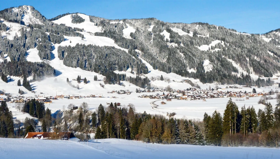 Die winterliche Landschaft der Hörnerbahn