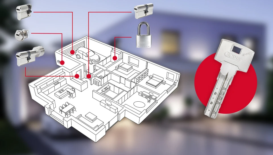 Cilindros con llave id&eacute;ntica &copy; ABUS