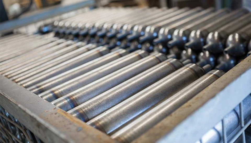 LBM Gasflaschen in der Produktion. © ABUS