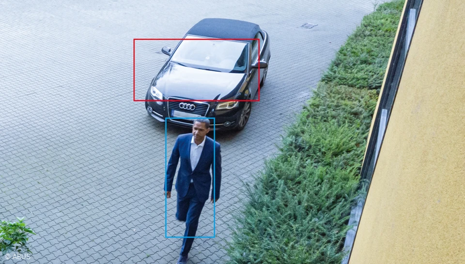 The IP cameras distinguish between people and objects