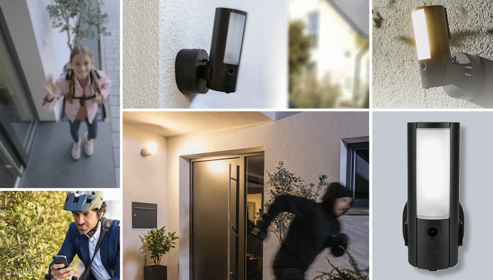 Die ABUS WLAN Schwenk Neige Außen-Kamera hat den Außenbereich fest im Blick.