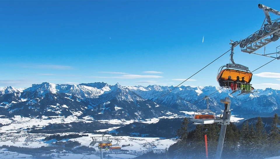 Die winterliche Landschaft der Hörnerbahn