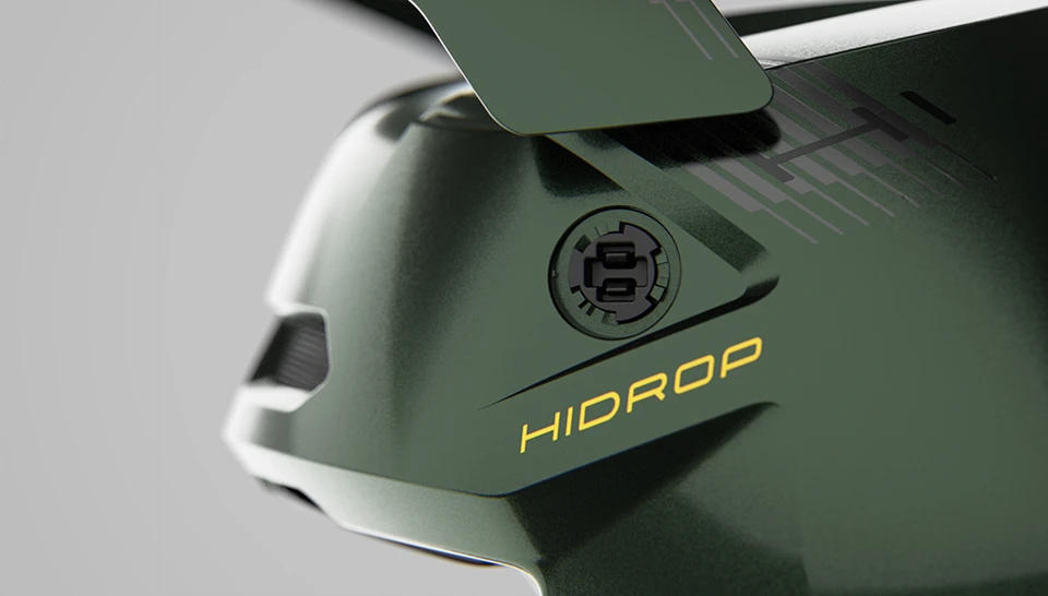 Eine Nahaufnahme des Break-Away-Visors des ABUS HiDrop ©ABUS