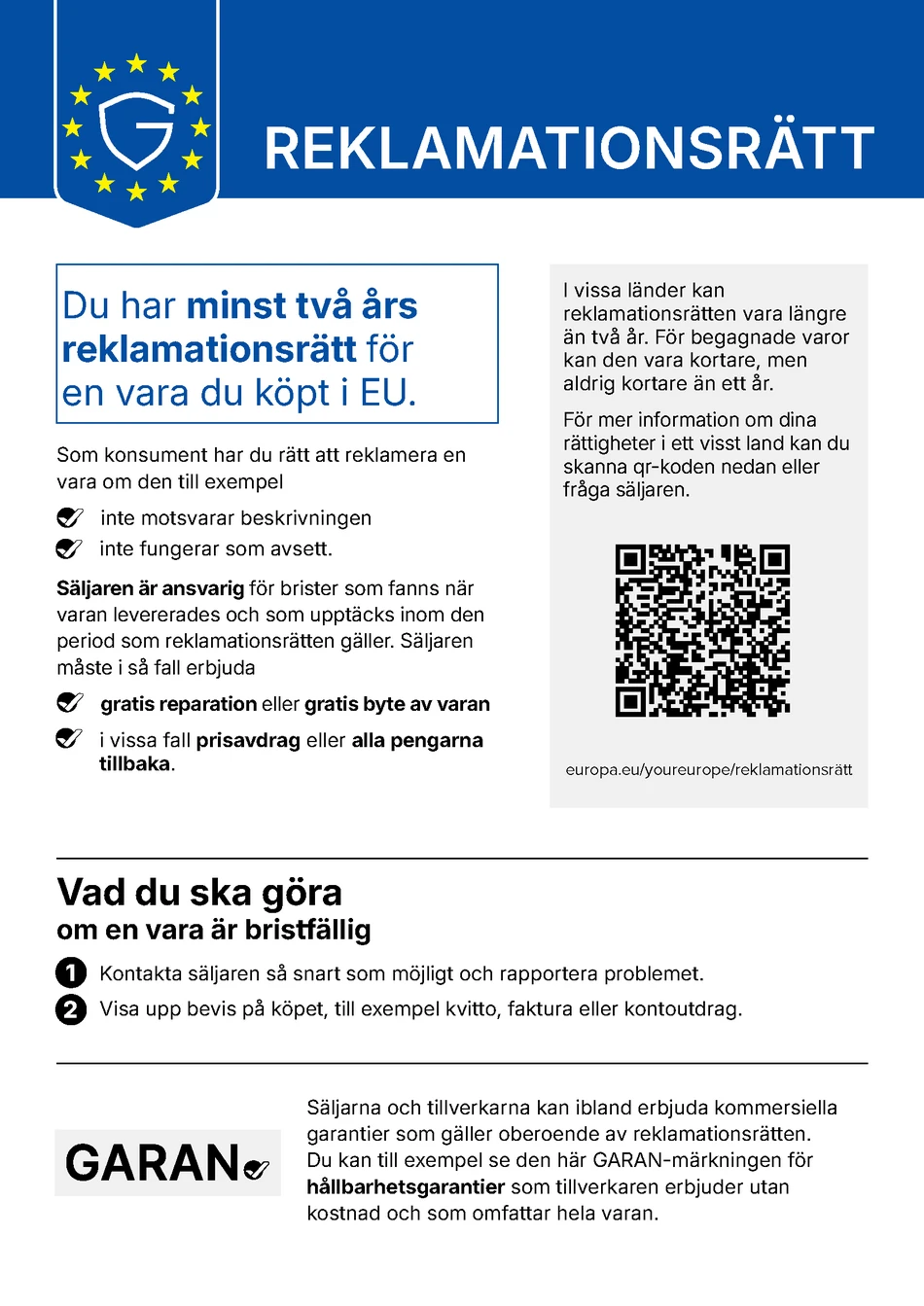 EU-information om reklamationsr&auml;tt