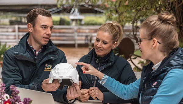 Jessica von Bredow-Werndl and Benjamin Werndl support the helmet development &copy;ABUS