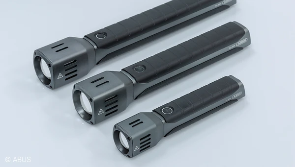 Die drei SecLight Taschenlampen TL-514, TL-525 & TL-530 © ABUS Die drei SecLight Taschenlampen TL-514, TL-525 & TL-530 © ABUS