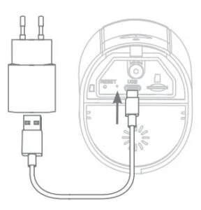 Temporäre Stromzufuhr zur Lichtkamera © ABUS Temporäre Stromzufuhr zur Lichtkamera © ABUS