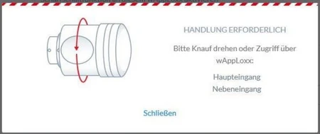 Erfolgreiches einlernen bestätigt © ABUS Erfolgreiches einlernen bestätigt © ABUS