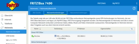IP-Adresse des Routers ermitteln - Maske der FritzBox! 7490 &copy; ABUS
