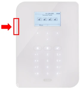 Secvest: Lage des Mikrofons f&uuml;r Aufnahme von Sprachnachrichten &copy; ABUS