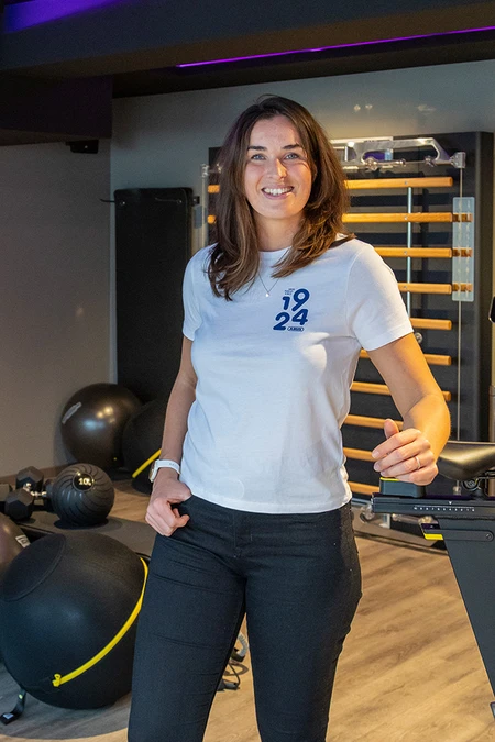Neele Nolte, Mitarbeiterin in der betrieblichen Gesundheitsf&ouml;rderung, im ASF &ndash; ABUS Sport- und Fitnessbereich. &copy;ABUS