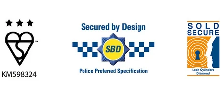 TS007 Kitemark standard, Secured by Design & Sold Secure &copy; ABUS