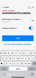 Passwortvergabe für die Lichtkamera © ABUS Passwortvergabe für die Lichtkamera © ABUS